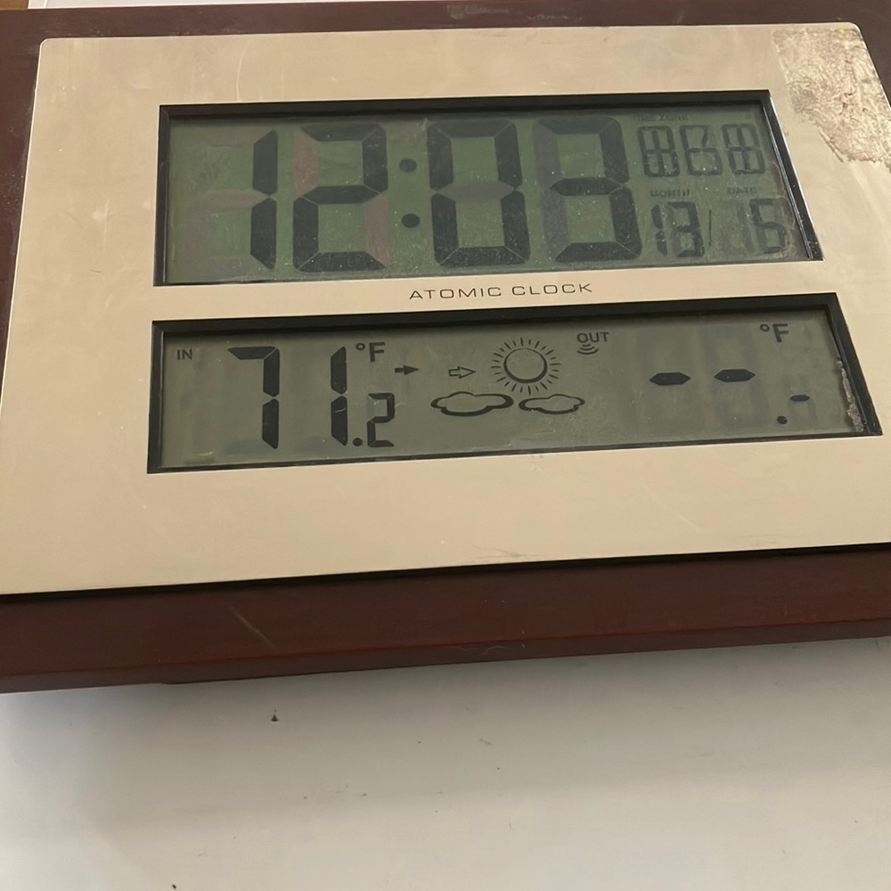 La crosse Digital Atomic Wall Clock with Weather Display